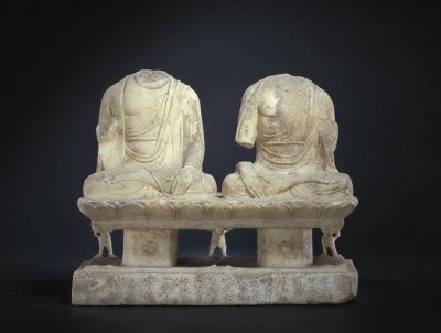 图片[1]-Liu Sanniang and others made stone double Amitabha-China Archive